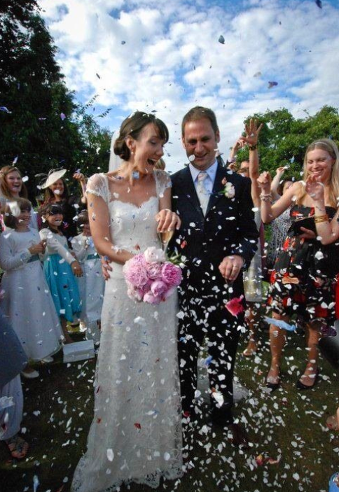 Amy J in fitted lace dress