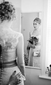 Amy in fitted lace dress
