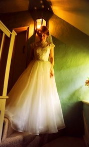Rachel in organza and corded lace
